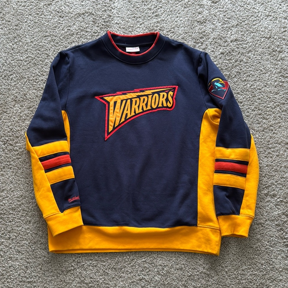 Mitchell & Ness Retro Golden State Warriors Crewneck XL